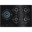 Zanussi Glass Gas Hob, 5 Burners, Black - ZGO78530BA
