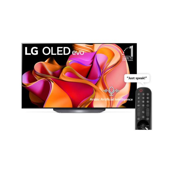 شاشة تلفزيون ال جي 55 بوصة سمارت OLED evo بدقة 4K UHD بريموت ماجيك - OLED55CS3VA