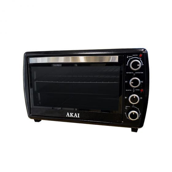 فرن كهرباء اكاي بشواية، 55 لتر، 2200 وات، اسود -  AK-55