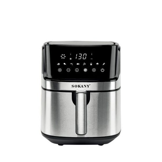 Sokany Air Fryer, 8 Liters, 1700W, Stainless Steel - SK-8042
