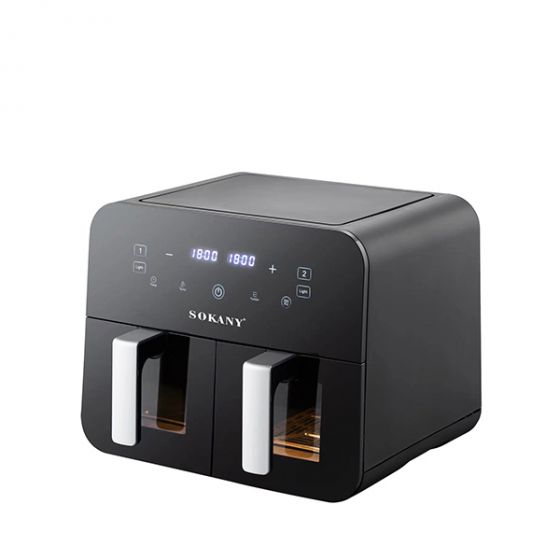 Sokany Digital Air Fryer, 10 Liters, 2400 Watts, Black - Sk-10005