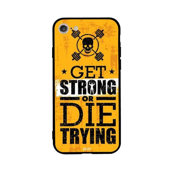 جراب ظهر بطبعة عبارة Get Strong لابل ايفون 7