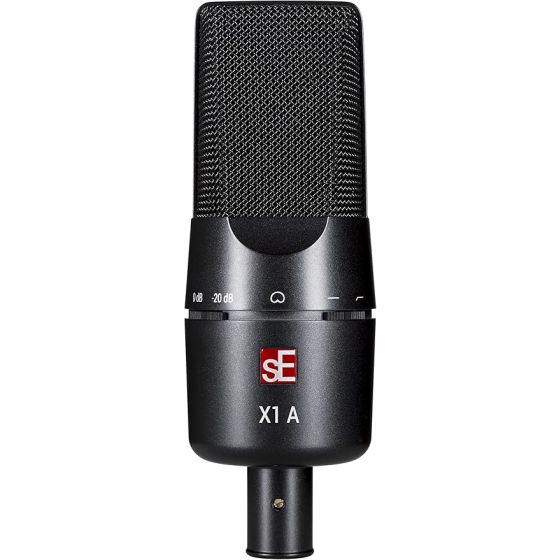 ميكروفون مكثف كبير سلكي اس اي اليكترونيكس، اسود - X1-A
