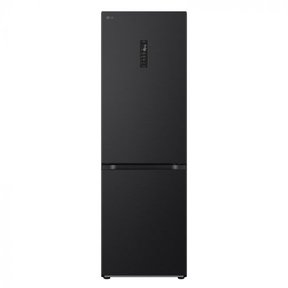 LG No-Frost Bottom Freezer Refrigerator, 344 Liters, Inverter, Black - GWB489FS6W