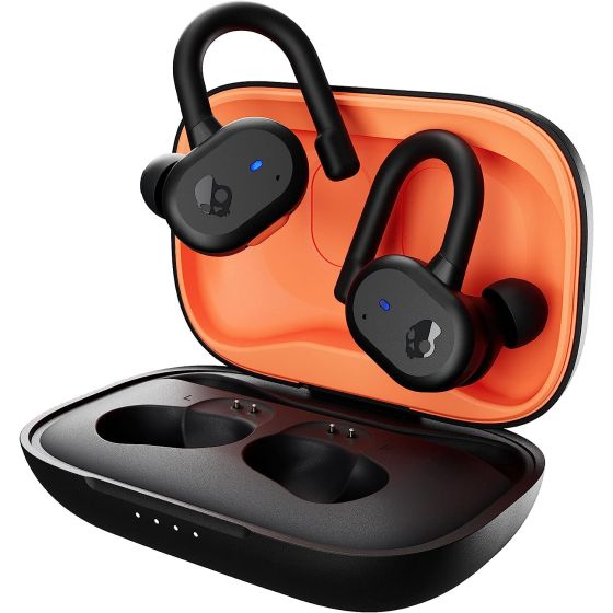 Skullcandy Push Active True Wireless In-Ear Bluetooth Earbud, Use with iPhone and Android with Charging Case and Mic, Great for Gym, Sports, and Gaming, IP55 Water and Dust Resistant - Orange/Black