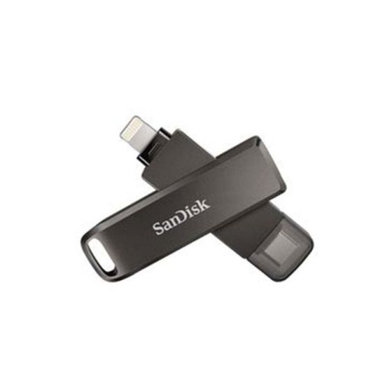 Sandisk iXpand 2 In 1 Lightning and USB Type-C Flash Drive, 256GB, Black - SDIX70N-256G-GN6NE