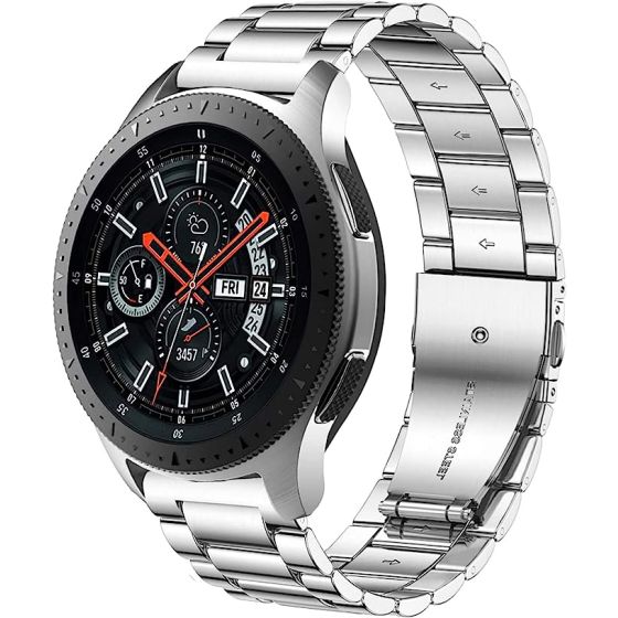 DEALELE Strap Compatible with Samsung Gear S3 Frontier/Classic/Galaxy Watch 46mm / Galaxy 3 45mm, 22mm Stainless Steel Metal Bracelet Replacement for Huawei Watch 3 / GT2 46mm