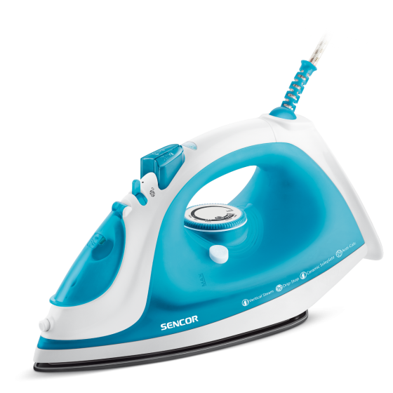 Sencor Steam Iron, 2200 Watt, White\Blue - SSI 5421TQ