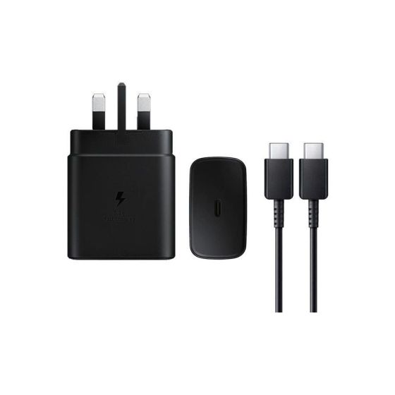 شاحن سامسونج بكابل USB فئة C، قدرة 45 وات، اسود - EP-T4510XBEGGB