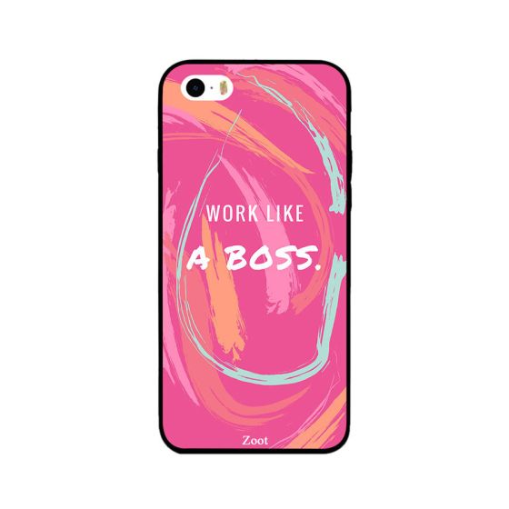 Work Like A Boss Printed Back Cover for Apple iPhone 5