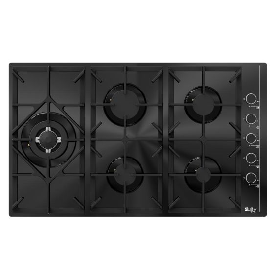 Purity Gas Built-in Hob, 90cm, 5 Burners, Black - HPT905G