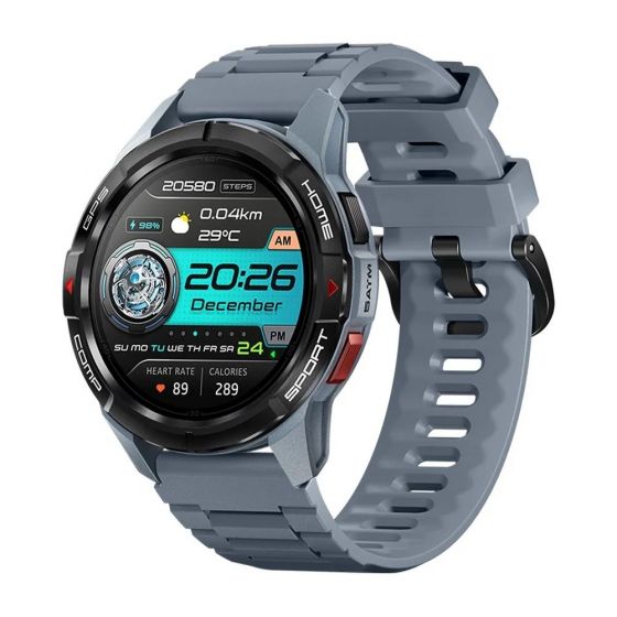 Mibro GS Active Smart Watch With 2 Straps, 1.3 Inch - Grey Case and Strap