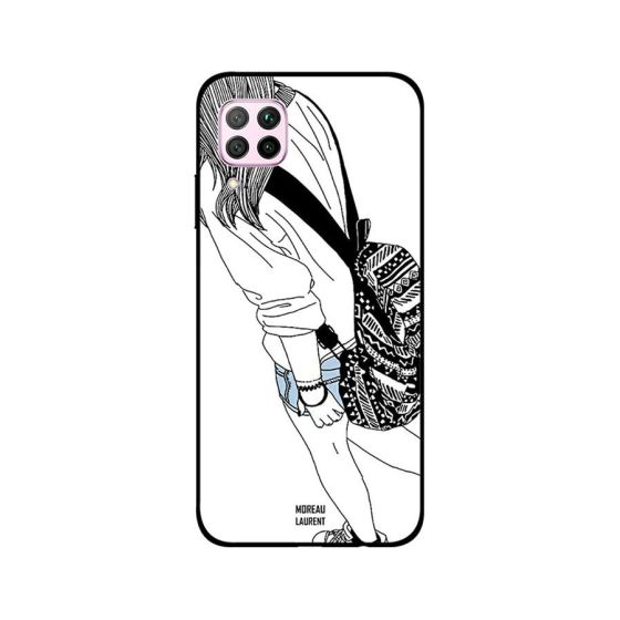 Moreau Laurent Walking Girl Printed Back Cover for Huawei Nova 7i