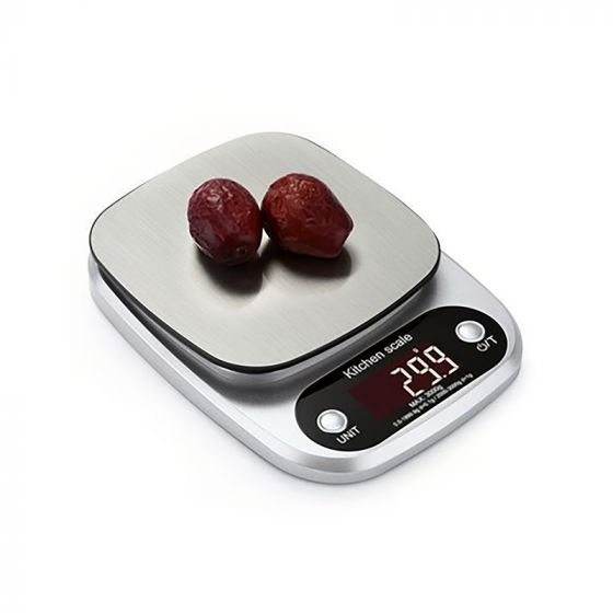 Digital Kitchen Scale, 10KG - Silver