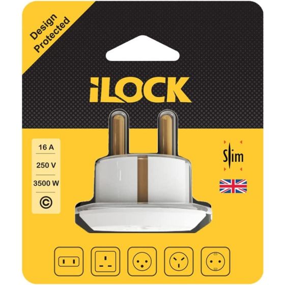 iLOCK Travel Plug Adapter - White