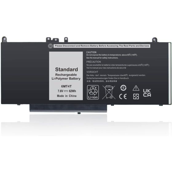 Oyomba Battery Replacement for Dell Laptops, 62Wh - Black
