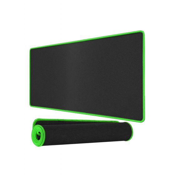 Gaming Keyboard and Mouse Pad, 60×30 cm - Black and Green