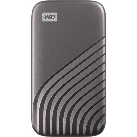 هارد SSD خارجي ويسترن ديجيتال ماي باسبورت، سعة 500 جيجا، رمادي - WDBAGF5000AGY-WESN