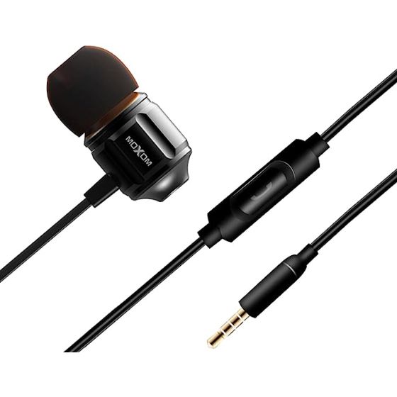 Moxom MH-06 Wired In Ear Earphone With Microphone - Black