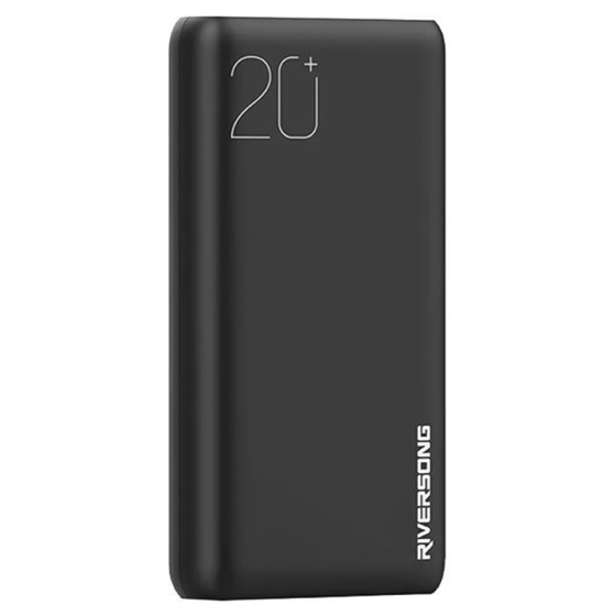 Riversong Power Bank, 20000mAh, 3 Ports, Black - PB76