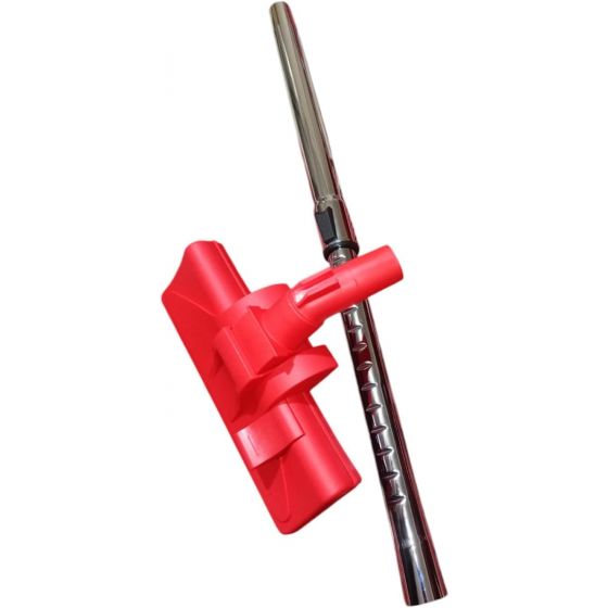 Brush and Stainless Steel Pipe for Panasonic, National and Hitachi Vacuum Cleaners - Red and Silver
