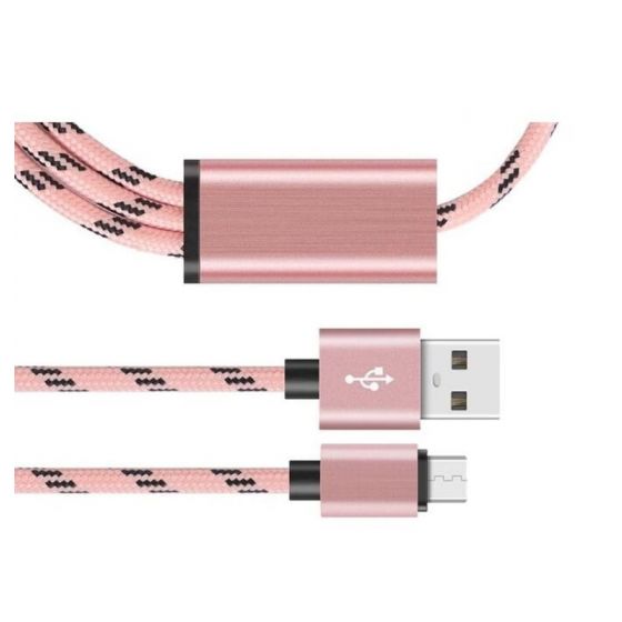 Keendex Micro USB Charge and Data Cable, 1.5 Meters, Pink - KX 3118