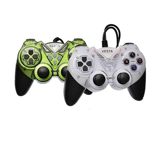 Set Of 2 USB Controller For PC - Green And White
