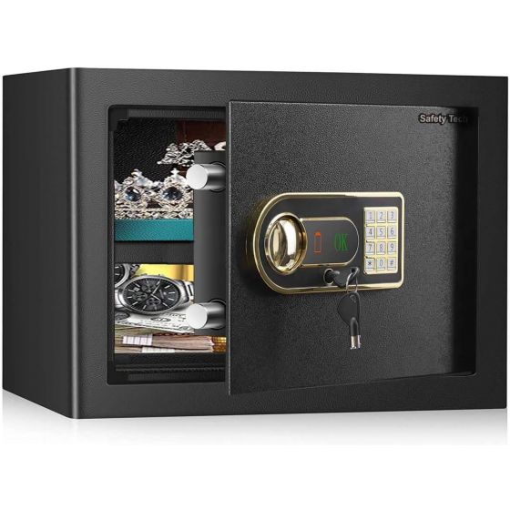 Safety Tech Electronic Safe Box, Black - GN25SEY