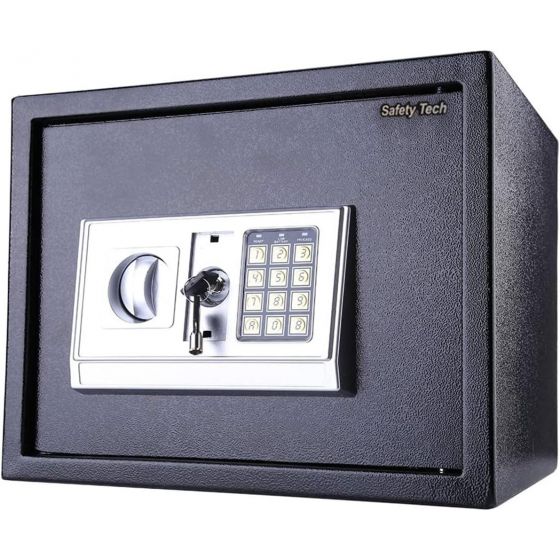 Safety Tech Electronic Safe Box, Black - GN30EIA