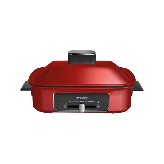 Tornado Multi Function Electric Grill, 1400 Watt, Red - TMG-370