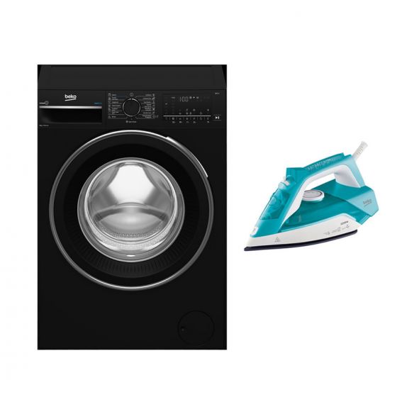 غسالة فول اتوماتيك بيكو، 10 كجم، انفرتر، اسود - B3WFU501040BCI، مع مكواة بخار، 2200 وات - SIM 3122 T