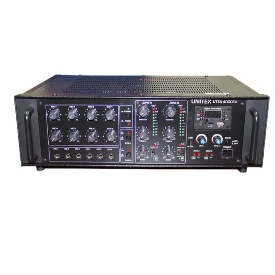 Unitex Bluetooth Amplifier, Black- UTZA-4000EU-B