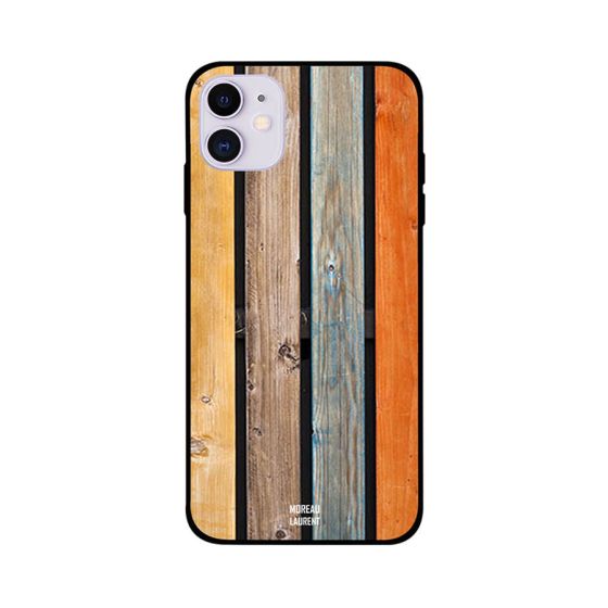 Multicolour Wood Blocks Printed Back Cover for Apple iPhone 11