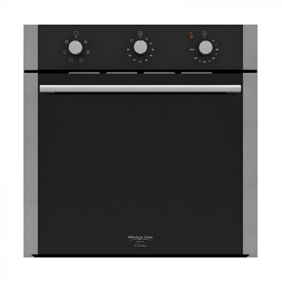 Kitchen Line Built-in Electric Oven, with Grill, 60 Cm, 73 Liters, Black and Silver - FE6V063AGD.DTFF.E