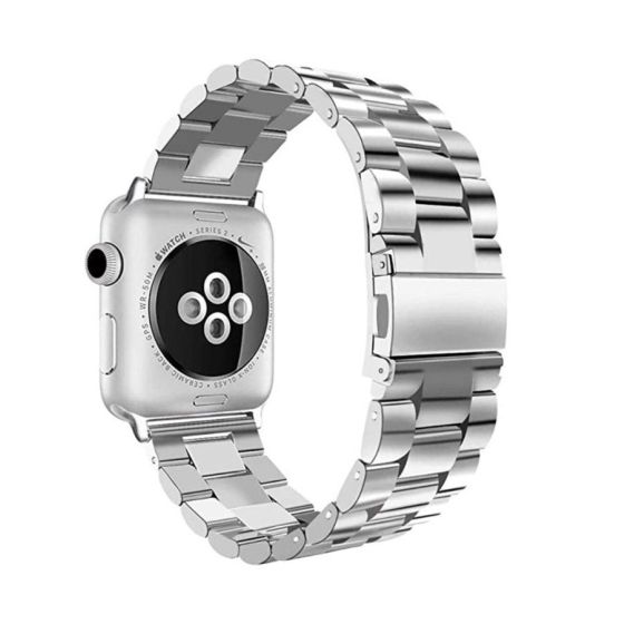 Stainless Steel Replacement Band For Apple Watch 44mm, 42mm- Silver