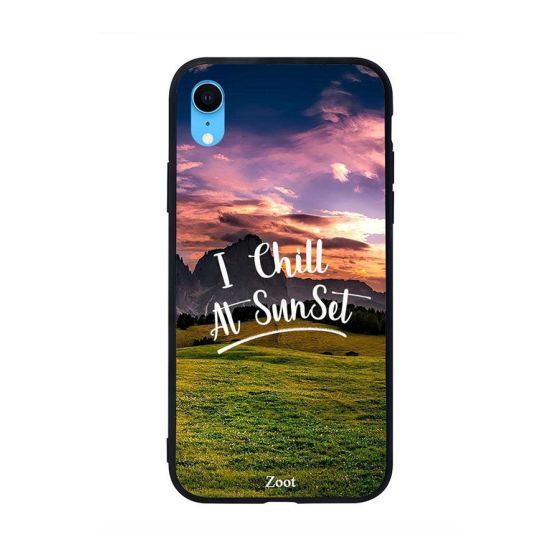 I Chill At Sunset Printed Back Cover for Apple iPhone XR