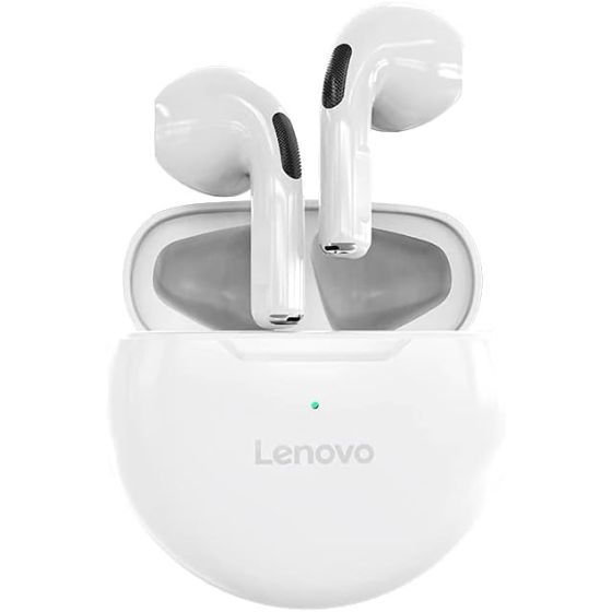 Lenovo In-Ear Wireless Earphones with Microphone, White- HT38