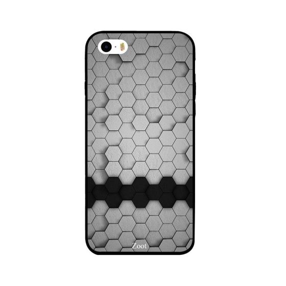 Off On Hexagon Pattern Printed Back Cover for Apple iPhone SE