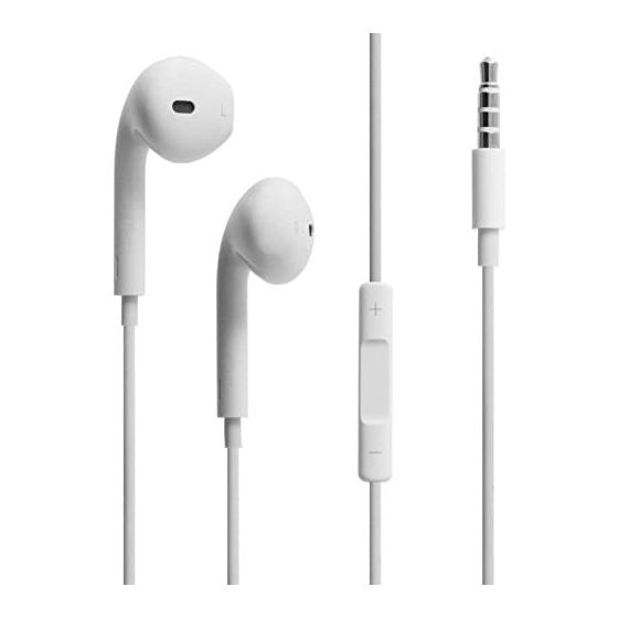 Wired In-Ear Headphones with Microphone - White