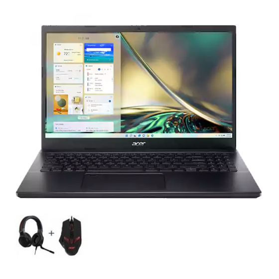 لاب توب اسير اسباير  7 A715-51G-57CH، شاشة 15.6 بوصة، انتل كور i5-1240P، هارد 512 جيجا SSD، رام 8 جيجا، كارت شاشة جي فورس RTX 3050 سعة 4 جيجا، فري دوس - اسود مع ماوس نيترو وسماعة راس