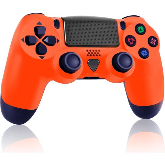 Roonboit Wireless Controller For PS4, Pro, Slim, PS3 - Sunset Orange