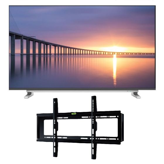 Toshiba 55 Inch 4K UHD LED Smart TV with Built-in Receiver - 55U5965EA with ETI Wall Mount, 26-55 Inch, Black - TX40