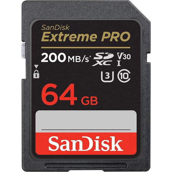 بطاقة ذاكرة SDHC سانديسك اكستريم برو، 64 جيجا، اسود - SDSDXXU-064G-GN4IN