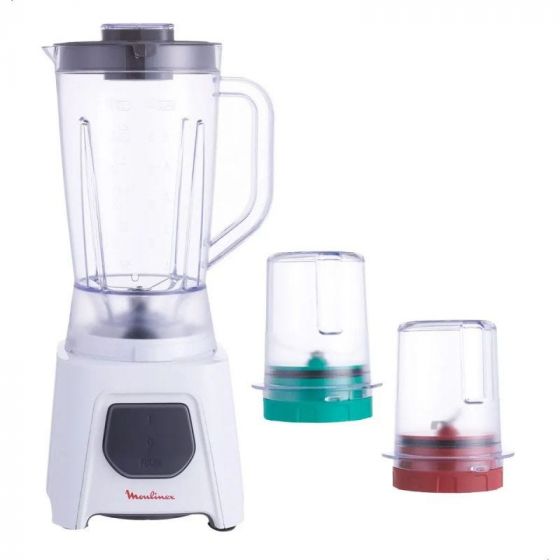 Moulinex Blendeo Blender with Attachments, 1.25 Liters, 450W, White - LM2C3126
