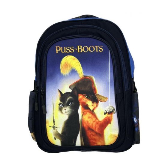 Gharibo Bags School Backpack For Boys, Puss in Boots Pattern - Navy