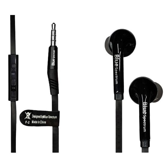 Blue Spectrum Wired Earphones, Black - F2