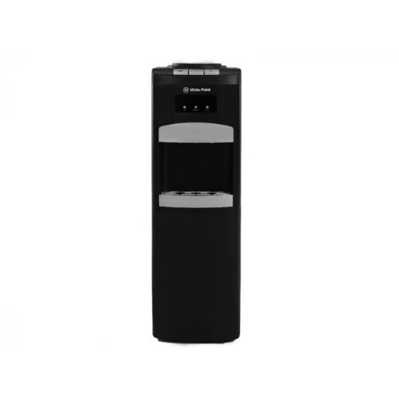 White Point Hot, Cold and Normal Water Dispenser With Refrigerator, 3 Taps, Black - WPWD1316FBL