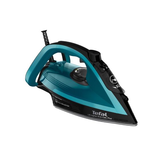 Tefal Ultragliss Plus Steam Iron, 270ml, 2800 Watt, Black and Green - FV6832E0