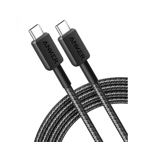 كابل انكر 322 بموصل USB فئة C الى USB فئة C، طوله 6 قدم، اسود - A81F6H11