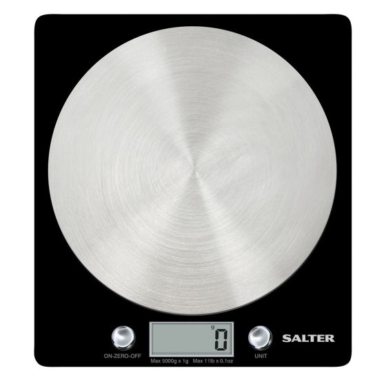 Salter Electronic Digital Kitchen Scale, Black - 1046 PKDR